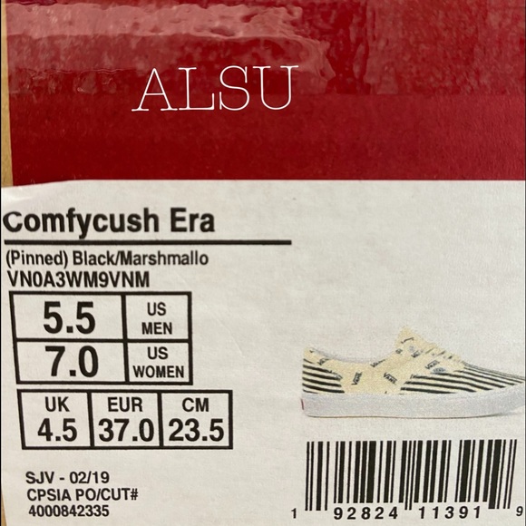 VANS Comfycush Era Pinned Black Canvas Low Women’s - Picture 8 of 8